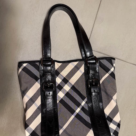 Burberry Black and Cream Plaid Satchel - Picture 11 of 11
